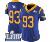 Women's Nike Los Angeles Rams #93 Ndamukong Suh Royal Blue Alternate Vapor Untouchable Limited Player Super Bowl LIII Bound NFL Jersey