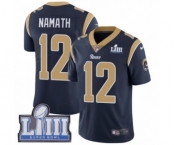 Youth Nike Los Angeles Rams #12 Joe Namath Navy Blue Team Color Vapor Untouchable Limited Player Super Bowl LIII Bound NFL Jersey