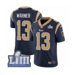 Youth Nike Los Angeles Rams #13 Kurt Warner Navy Blue Team Color Vapor Untouchable Limited Player Super Bowl LIII Bound NFL Jersey