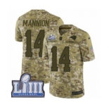 Youth Nike Los Angeles Rams #14 Sean Mannion Limited Camo 2018 Salute to Service Super Bowl LIII Bound NFL Jersey