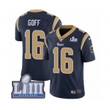 Youth Nike Los Angeles Rams #16 Jared Goff Navy Blue Team Color Vapor Untouchable Limited Player Super Bowl LIII Bound NFL Jersey