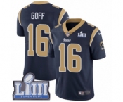 Youth Nike Los Angeles Rams #16 Jared Goff Navy Blue Team Color Vapor Untouchable Limited Player Super Bowl LIII Bound NFL Jersey