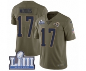 Youth Nike Los Angeles Rams #17 Robert Woods Limited Olive 2017 Salute to Service Super Bowl LIII Bound NFL Jersey