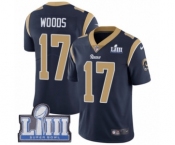 Youth Nike Los Angeles Rams #17 Robert Woods Navy Blue Team Color Vapor Untouchable Limited Player Super Bowl LIII Bound NFL Jersey