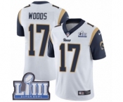 Youth Nike Los Angeles Rams #17 Robert Woods White Vapor Untouchable Limited Player Super Bowl LIII Bound NFL Jersey