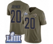 Youth Nike Los Angeles Rams #20 Lamarcus Joyner Limited Olive 2017 Salute to Service Super Bowl LIII Bound NFL Jersey