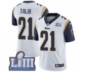 Youth Nike Los Angeles Rams #21 Aqib Talib White Vapor Untouchable Limited Player Super Bowl LIII Bound NFL Jersey