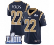 Youth Nike Los Angeles Rams #22 Marcus Peters Navy Blue Team Color Vapor Untouchable Limited Player Super Bowl LIII Bound NFL Jersey