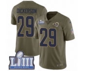 Youth Nike Los Angeles Rams #29 Eric Dickerson Limited Olive 2017 Salute to Service Super Bowl LIII Bound NFL Jersey