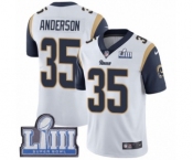 Youth Nike Los Angeles Rams #35 C.J. Anderson White Vapor Untouchable Limited Player Super Bowl LIII Bound NFL Jersey