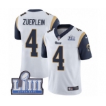 Youth Nike Los Angeles Rams #4 Greg Zuerlein White Vapor Untouchable Limited Player Super Bowl LIII Bound NFL Jersey