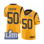 Youth Nike Los Angeles Rams #50 Samson Ebukam Limited Gold Rush Vapor Untouchable Super Bowl LIII Bound NFL Jersey