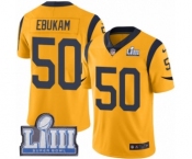 Youth Nike Los Angeles Rams #50 Samson Ebukam Limited Gold Rush Vapor Untouchable Super Bowl LIII Bound NFL Jersey