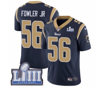 Youth Nike Los Angeles Rams #56 Dante Fowler Jr Navy Blue Team Color Vapor Untouchable Limited Player Super Bowl LIII Bound NFL Jersey