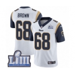 Youth Nike Los Angeles Rams #68 Jamon Brown White Vapor Untouchable Limited Player Super Bowl LIII Bound NFL Jersey