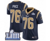 Youth Nike Los Angeles Rams #76 Orlando Pace Navy Blue Team Color Vapor Untouchable Limited Player Super Bowl LIII Bound NFL Jersey