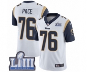 Youth Nike Los Angeles Rams #76 Orlando Pace White Vapor Untouchable Limited Player Super Bowl LIII Bound NFL Jersey