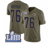 Youth Nike Los Angeles Rams #76 Rodger Saffold Limited Olive 2017 Salute to Service Super Bowl LIII Bound NFL Jersey