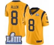 Youth Nike Los Angeles Rams #8 Brandon Allen Limited Gold Rush Vapor Untouchable Super Bowl LIII Bound NFL Jersey