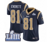 Youth Nike Los Angeles Rams #81 Gerald Everett Navy Blue Team Color Vapor Untouchable Limited Player Super Bowl LIII Bound NFL Jersey