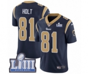 Youth Nike Los Angeles Rams #81 Torry Holt Navy Blue Team Color Vapor Untouchable Limited Player Super Bowl LIII Bound NFL Jersey