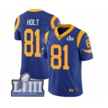 Youth Nike Los Angeles Rams #81 Torry Holt Royal Blue Alternate Vapor Untouchable Limited Player Super Bowl LIII Bound NFL Jersey