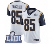 Youth Nike Los Angeles Rams #85 Jack Youngblood White Vapor Untouchable Limited Player Super Bowl LIII Bound NFL Jersey