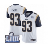 Youth Nike Los Angeles Rams #93 Ndamukong Suh White Vapor Untouchable Limited Player Super Bowl LIII Bound NFL Jersey