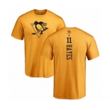 NHL Adidas Pittsburgh Penguins #11 Jimmy Hayes Gold One Color Backer T-Shirt