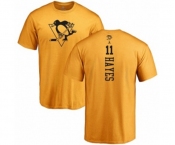 NHL Adidas Pittsburgh Penguins #11 Jimmy Hayes Gold One Color Backer T-Shirt