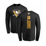 NHL Adidas Pittsburgh Penguins #16 Josh Jooris Black Backer Long Sleeve T-Shirt