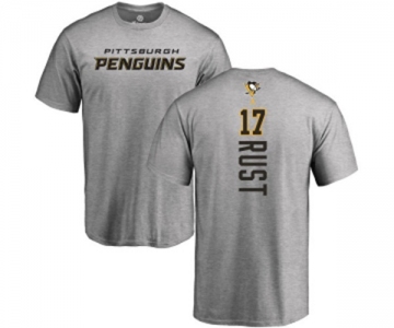 NHL Adidas Pittsburgh Penguins #17 Bryan Rust Ash Backer T-Shirt