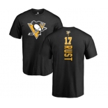 NHL Adidas Pittsburgh Penguins #17 Bryan Rust Black Backer T-Shirt