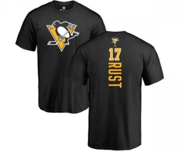 NHL Adidas Pittsburgh Penguins #17 Bryan Rust Black Backer T-Shirt