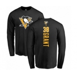 NHL Adidas Pittsburgh Penguins #38 Derek Grant Black Backer Long Sleeve T-Shirt