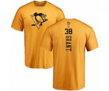 NHL Adidas Pittsburgh Penguins #38 Derek Grant Gold One Color Backer T-Shirt