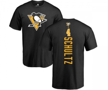 NHL Adidas Pittsburgh Penguins #4 Justin Schultz Black Backer T-Shirt