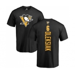 NHL Adidas Pittsburgh Penguins #6 Jamie Oleksiak Black Backer T-Shirt