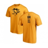 NHL Adidas Pittsburgh Penguins #68 Jaromir Jagr Gold One Color Backer T-Shirt