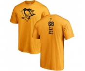 NHL Adidas Pittsburgh Penguins #68 Jaromir Jagr Gold One Color Backer T-Shirt