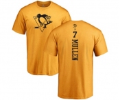 NHL Adidas Pittsburgh Penguins #7 Joe Mullen Gold One Color Backer T-Shirt