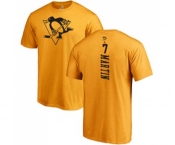 NHL Adidas Pittsburgh Penguins #7 Paul Martin Gold One Color Backer T-Shirt