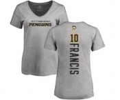 NHL Women Adidas Pittsburgh Penguins #10 Ron Francis Ash Backer T-Shirt