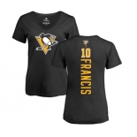 NHL Women Adidas Pittsburgh Penguins #10 Ron Francis Black Backer T-Shirt