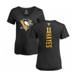 NHL Women Adidas Pittsburgh Penguins #11 Jimmy Hayes Black Backer T-Shirt