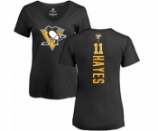 NHL Women Adidas Pittsburgh Penguins #11 Jimmy Hayes Black Backer T-Shirt