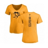 NHL Women Adidas Pittsburgh Penguins #11 Jimmy Hayes Gold One Color Backer T-Shirt