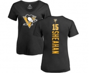 NHL Women Adidas Pittsburgh Penguins #15 Riley Sheahan Black Backer T-Shirt