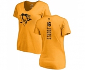 NHL Women Adidas Pittsburgh Penguins #16 Josh Jooris Gold One Color Backer T-Shirt