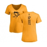 NHL Women Adidas Pittsburgh Penguins #17 Bryan Rust Gold One Color Backer T-Shirt